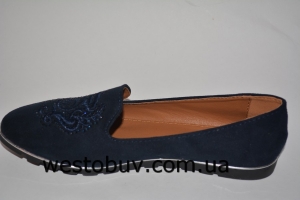 Балетки женские с вышивкой 016-1