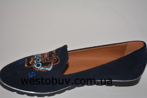 Черные балетки женские  016-10a