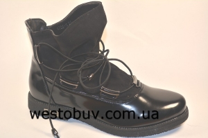 Женские комбинированные ботинки 6706-1