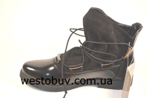 Женские комбинированные ботинки 6706-1