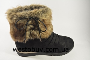 Полусапожки замшевые с мехом  YL418