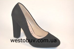 Жгуче черные туфли для женщин  Z-22a