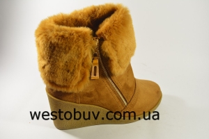 Ботинки замшевые с мехом  YL418a
