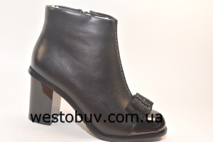 Женские ботинки бантик в стразах CT788