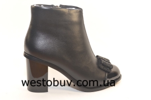 Женские ботинки бантик в стразах CT788