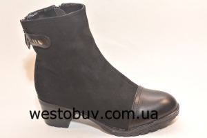 Ботинки женские экко-замш B01-21