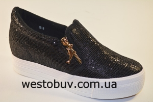 Слипоны женские молодежные с замочком S3 a