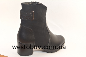 Ботинки женские квадратные стразы  B01-51
