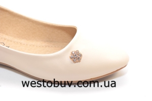 Нежно бежевые женские балетки T8