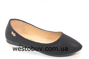 Балетки черные женские T12