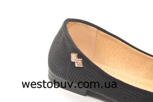 Балетки черные женские T12