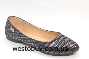 Балетки женские серебристый узор T13