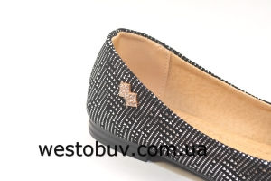 Балетки женские серебристый узор T13