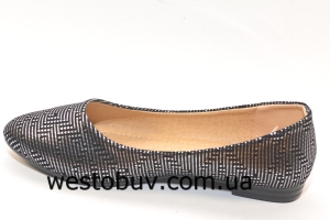 Балетки женские серебристый узор T13