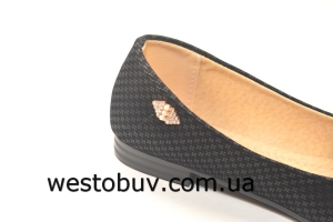Балетки черного цвета женские T15