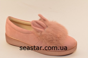 Нежно розовые слипоны женские A-148A