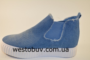 Cлипоны джинсовые на резинке женские NB21 b