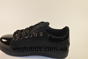 Кросовки черные женские  61-51