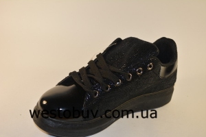 Кросовки черные женские  61-51
