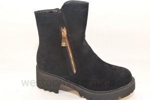 Женские замшевые ботинки зимние H261