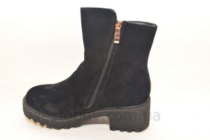 Женские замшевые ботинки зимние H261