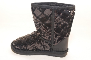 Угги женские зимние с пайетками 23-1
