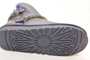 Женские зимние угги с синей опушкой S-4