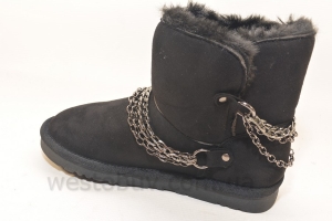 Женские зимние угги черненные цепочки S-1