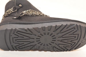 Женские зимние угги черненные цепочки S-1