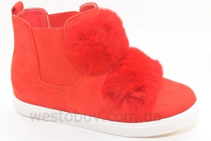 Женские ботинки демисезонные с мехом  R101a