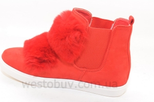 Женские ботинки демисезонные с мехом  R101a