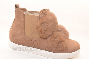 Ботинки  женские осение натуральний мех  R101c