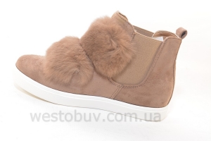 Ботинки  женские осение натуральний мех  R101c