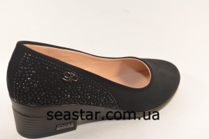 Туфли для женщин в черные стразы F2-9