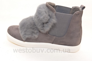 Ботинки  женские осение натуральний мех  R101d