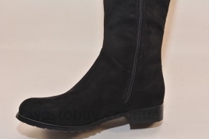 Замшевые женские сапоги осенние со стразами AE01