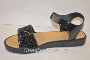 Женские блестящие босоножки на танкетке HO97