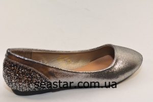 Балетки серебристые для женщин  20-291