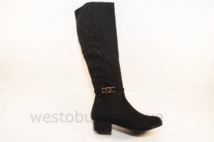 Сапоги зимние женские золотистая пряжка VL805-1