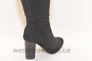 Сапоги зимние женские со стразами 8134