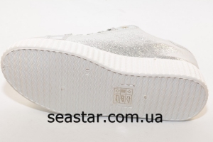 Стильные слипоны серебристого цвета J01-1