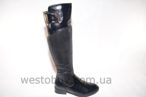 Зимние комбинированные женские сапоги k095-1A