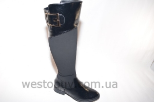 Зимние комбинированные женские сапоги k095-2A