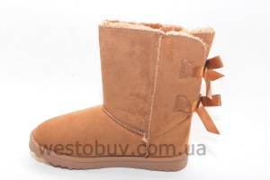 Женские зимние угги с бантиками 1032a
