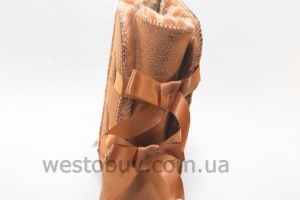 Женские зимние угги с бантиками 1032a