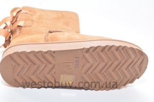 Женские зимние угги с бантиками 1032a