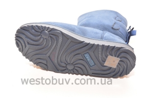 Зимние женские угги синего цвета R102