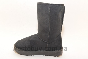 Зимние женские угги апликация из черных стразиков 501a