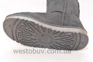 Зимние женские угги апликация из черных стразиков 501a