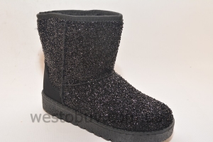 Зимние женские угги черный перелив XD-12a